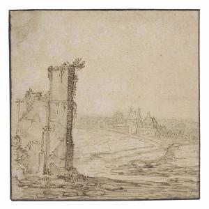 van de VELDE Jan II 1593-1641,A ruined tower in a landscape,Christie's GB 2011-12-08