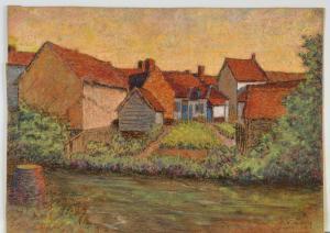 van de VELDE Louis 1872,Häuser am Fluss,Allgauer DE 2017-04-06