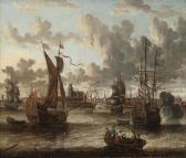 VAN DE VELDE Pieter 1634-1714,Dutch and English men-o'-war on the Maas,1722,Christie's GB 2009-07-10
