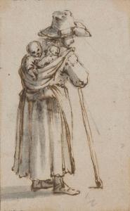 van de VELDE Willem I,A peasant woman carrying two babies on her back,Rosebery's 2022-07-19