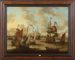 van de VELDE Willem I 1611-1693,Bateau en rade au port d\’Amsterdam,1634,VanDerKindere BE 2023-01-24