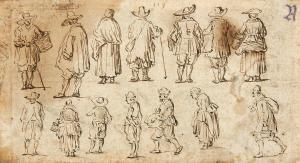 van de VELDE Willem I 1611-1693,Quatorze études de figures,Beaussant-Lefèvre FR 2022-02-11