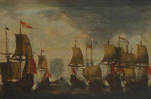 van de VELDE Willem II 1633-1707,Defeat of the Dutch Fleet,Aspire Auction US 2015-10-31