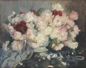 van de VELDE Yvonne Josephina 1896-1954,Composition aux fleurs et collier de perles,Horta 2016-06-20