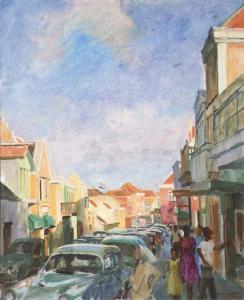 van DELFT JANSZ Theo 1914,A street scene in Curaçao,Christie's GB 2004-03-17