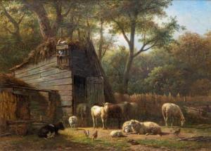 van den BERG Simon 1812-1891,Farm animals near the shed,Venduehuis NL 2021-05-27