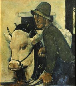 van den BERG Willem 1886-1970,A farmer with his ox,Bonhams GB 2014-07-20