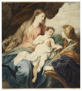 VAN DEN BERGHE Joseph 1752-1824,The Madonna and Child with Saint Catherine,Bonhams GB 2015-04-29