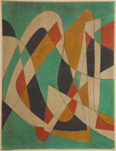 van den BORRE Guillaume 1896-1984,Abstraction,1956,Brussels Art Auction BE 2021-06-29