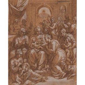 van den BROECK Crispiaen 1524-1588,The Mystic Marriage of Saint Catherine of Siena,Piasa 2020-06-04