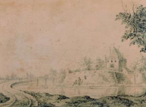 van den BURG Dirck 1723-1773,A Dutch River Scene,John Nicholson GB 2014-11-05