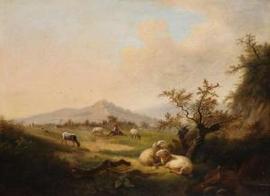 van den EYCKEN Charles I 1809-1891,Zuiders landschap met schapenhoeder,1846,Bernaerts BE 2012-03-26