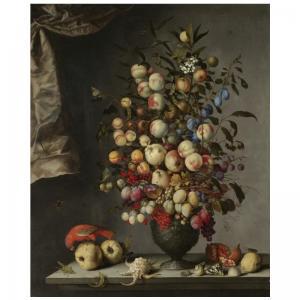 van der AST Balthasar,A STILL LIFE WITH SPRAYS OF APPLES, PEACHES, PEARS,1630,Sotheby's 2006-12-06