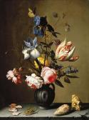 van der AST Balthasar 1593-1657,Irises, roses, columbine,Christie's GB 2001-12-12