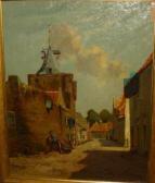 van der berg myndert,Village Street with Figures,Hartleys Auctioneers and Valuers GB 2009-03-11