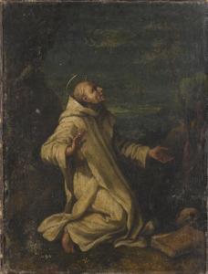 van der CABEL Adriaen 1631-1705,Saint Bruno en prière dans son Ermitage,1678,Rossini FR 2023-11-23