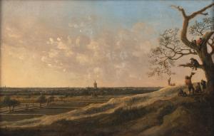 van der CROOS Anthony Jansz. 1606-1662,Dutch landscape with view to Nordwijk,1658,Nagel 2023-11-08