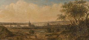 van der CROOS Anthony Jansz.,RIVER LANDSCAPE WITH VIEW OF A CITY,im Kinsky Auktionshaus 2023-06-20