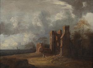 van der CROOS Jacob,A landscape with ruins and two figures resting in ,1655,Bonhams 2022-09-14
