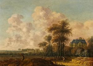 van der CROOS Jacob 1635-1700,Landscape with View of Huis Ten Bosch,1656,Van Ham DE 2020-05-28