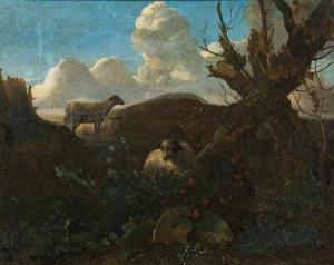 van der DOES Jacob 1623-1673,Landscape with hills and sheep,im Kinsky Auktionshaus AT 2020-12-15