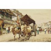 van der DOES Willem 1889-1966,ox cart in a street,Sotheby's GB 2006-10-22