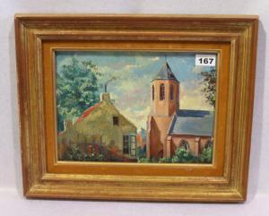 van der GHEYNST Berroni 1876-1946,Kirchenansicht,1935,Merry Old England DE 2022-12-15