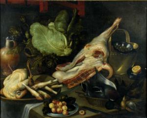 van der GRACHT Gommaert 1590-1639,“Bodegón de cocina”,Goya Subastas ES 2008-05-27