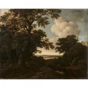 Van Der HAAGEN Joris Abrahamsz 1615-1669,Paysage aux bergers et troupeau de moutons,Tajan 2022-10-27