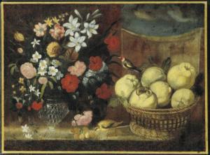 van der HAMEN Y LEON Juan,A vase of flowers and a basket of quinces, with tw,Christie's 2008-04-03