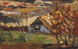Van Der HEM Pieter 1885-1961,A small house in a wooded landscape,Sworders GB 2023-12-03