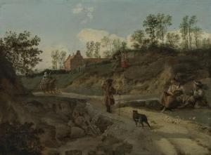 Van Der HEYDEN Jan 1637-1712,A rural landscape, with figures conversing,Christie's GB 2023-12-08