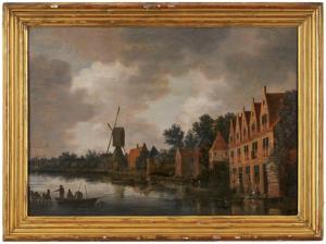 Van Der HEYDEN Jan 1637-1712,Flusslandschaft mit Mühle,Dobritz DE 2023-06-17