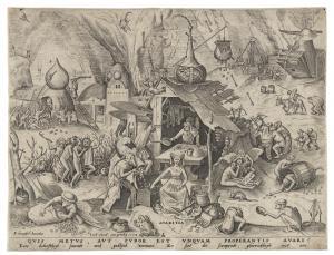 van der HEYDEN Pieter,Avarice (Avaritia), from: The Seven Deadly Sins,1558,Christie's 2022-07-05