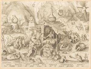 van der HEYDEN Pieter 1530-1572,Avaritia,Hindman US 2014-09-29