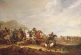 van der HOEF Abraham 1611-1666,A cavalry skirmish,Christie's GB 2005-11-16