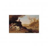 van der LISSE Dirck 1607-1669,a classical roman landscape with nymphs sleeping,Sotheby's 2001-07-12