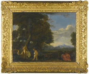 van der LISSE Dirck 1607-1669,NYMPHS BATHING IN A WOODLAND GROTTO,Sotheby's GB 2013-09-24