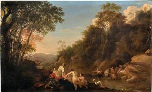 van der LISSE Dirck 1607-1669,Nymphs in a landscape,Palais Dorotheum AT 2018-04-24