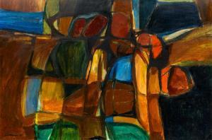 VAN DER MERWE Eben 1932,Abstract Forms,1965,5th Avenue Auctioneers ZA 2023-11-26