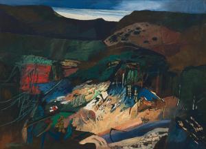 VAN DER MERWE Eben 1932,Dark Landscape,1989,Strauss Co. ZA 2023-10-09