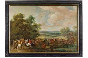 VAN DER MEULEN Adam Frans 1632-1690,Paesaggio con soldati,Wannenes Art Auctions IT 2023-11-29
