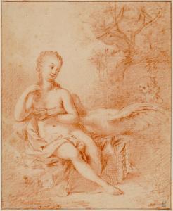 van der MYN Frans, Francis 1719-1783,Leda and the Swan,Galerie Koller CH 2023-09-22