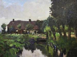 van der NAT Willem Hendrik 1864-1929,Boerderij aan de waterkant,1907,Venduehuis NL 2022-02-22