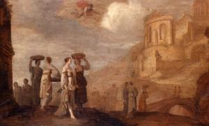 VAN DER VEEN Balthasar,Paesaggio con Mercurio che appare ad Aglauro ed Er,Finarte 2022-09-20