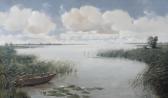 van der VEN Willem 1898-1958,View of a fishingboat in the reeds,Glerum NL 2007-11-27