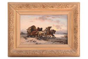 Van Der VENNE Adolf 1828-1911,Austrian, Hungarian Post wagon, a horse-dra,1987,Dawson's Auctioneers 2023-07-27