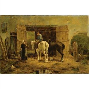 van der VLIET Willem 1856-1924,A PEASANT FAMILY IN A FARMYARD,Sotheby's GB 2011-03-14