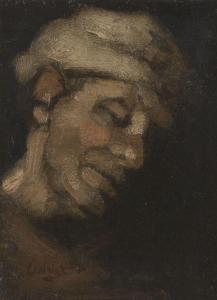 van der VLIST Leendert 1894-1962,Head study of a man wearing a cloth cap,Rosebery's GB 2021-11-18