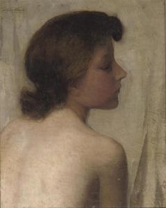 van der WAAY Nicolaas 1855-1936,Naakt studie: portrait of a girl en profil,Christie's GB 2010-03-09